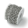 304 Stainless Steel Textured Oval Link Chains CHS-K018-02P-3