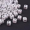 Acrylic Horizontal Hole Letter Beads PL37C9308-J-1