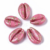 Spray Painted Natural Cowrie Shell Beads SSHEL-R047-03-A07-2