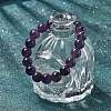 Natural Amethyst Bead Stretch Bracelets X-BJEW-K212-C-034-5