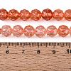 Crackle Transparent Glass Beads Strands GLAA-Q108-02A-13-4