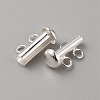 Sterling Silver Slide Lock Clasps STER-WH0008-33-2