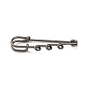 Iron Brooch Findings KK-Q491-B-1