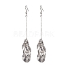 Tarnish Resistant 201 Stainless Steel Geometry Long Dangle Earrings with 304 Stainless Steel Pins EJEW-JE05417-2