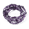 Natural Amethyst Bead Stretch Bracelets BJEW-K213-05-1
