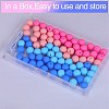 80Pcs 4 Style Round Silicone Focal Beads SIL-SZ0001-22I-4