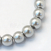 Baking Paint Pearlized Glass Pearl Round Bead Strands X-HY-Q330-8mm-34-2