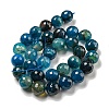 Faceted Natural Banded Agate Beads Strands G-F447-12mm-O08-3