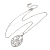 304 Stainless Steel Pendant Cable Chain Necklaces for Men Women NJEW-K308-03C-P-4