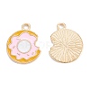Light Gold Plated Alloy Enamel Pendants ENAM-R136-29-3