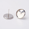 Brass Stud Earring Settings X-KK-H720-P-NR-1