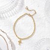 Brass Charm Bracelets BJEW-JB12205-1