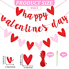 2 Sets 2 Style Valentine's Day Theme Paper Flags AJEW-CP0005-86-2