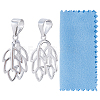 2Pcs 925 Sterling Silver Ice Pick Pinch Bails STER-DC0001-95-1