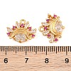 Brass Micro Pave Cubic Zirconia Charms CU-CBA8183-07G-B-3