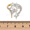 Adjustable 304 Stainless Steel Cuff Rings for Women RJEW-B135-01GP-11-3