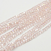 Electroplate Glass Beads Strands X-EGLA-D018-8x8mm-32-1