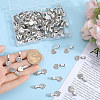 100Pcs Tibetan Style Alloy Heart Glue-on Flat Pad Pendant Bails FIND-SP0001-85-3
