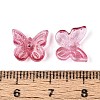 Transparent Spray Painted Glass Charms GLAA-T016-22F-3