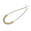 304 Stainless Steel Irregular Twisted Chain Spiral Bib Necklaces for Women NJEW-B127-01G-02-2