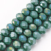 Electroplate Glass Beads Strands X-EGLA-A034-P8mm-B20-1