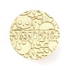 Halloween Theme Golden Tone Brass Wax Seal Stamp Head AJEW-O001-09G-2