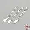 925 Sterling Silver Twisted Extender Chains STER-S002-33-3