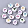 Opaque White Acrylic Beads X-MACR-N012-01-2