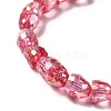 Electroplate Transparent Glass Beads Strand GLAA-G088-05H-3