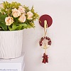 1Pc Wire Wrapped Chips Natural Red Jasper Big Pendant Decorations HJEW-SZ0001-27F-5