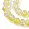 Transparent Crackle Baking Paint Glass Beads Strands DGLA-T003-01C-15-3