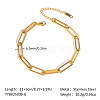 European Style 304 Stainless Steel Paperclip Chains Bracelet for Women LS-HM2215-11-1