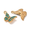 304 Stainless Steel Rhinestone Pendants STAS-L318-20G-01-2