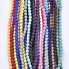Spray Painted Non-magnetic Synthetic Hematite Beads Strands G-T124-14-2
