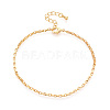 Brass Cable Chain Bracelets for Women BJEW-N032-08C-G-2