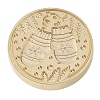 Christmas Series Wax Seal Brass Stamp Head AJEW-M037-01G-13-2