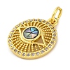 Brass Micro Pave Cubic Zirconia Pendants KK-A232-02G-2