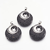 Natural Lava Rock Pendants KK-F751-F09-1