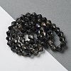 Electroplate Transparent Glass Beads Strands EGLA-I019-HR01-2