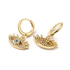 Horse Eye Brass Dangle Leverback Earrings EJEW-Q797-02G-G-2