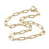 304 Stainless Steel Paperclip Chains Necklaces NJEW-Z102-02G-4