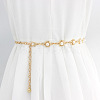 Alloy & Plastic Imitation Pearl Flower Link Waist Chains for Women WG1D18B-05-1