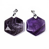 Natural Amethyst Pendants G-T131-27A-2