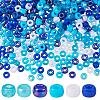 1200Pcs 2 Style 3 Colors Mixed Effect Acrylic European Beads OACR-SZ0001-28-1