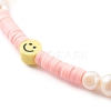 Handmade Polymer Clay Heishi Beaded Stretch Bracelets BJEW-JB06143-01-3