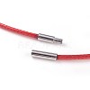 Waxed Polyester Cord Necklace Making MAK-I011-05-B-02-2