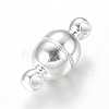 Round Brass Magnetic Clasps with Loops X-KK-D331-S-2