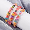 Unisex Synthetic Crackle Quartz Chips Beads Stretch Bracelets BJEW-S143-18-1-9