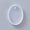 Oval Shape DIY Silicone Pendant Molds X-AJEW-P038-01-2