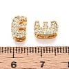 Brass Micro Pave Clear Cubic Zirconia Beads KK-T071-17G-E-3
